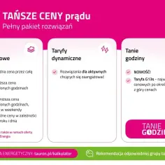 Tauron przedstawia taryfy prądu: G11, G12, G12w, G13s. Sprawdź cennik i wybierz najkorzystniejszą opcję.