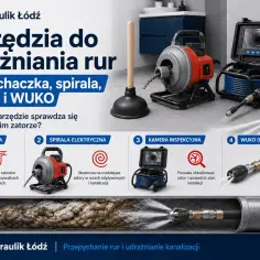 Narzędzia do udrażniania rur: przepychaczka, spirala, kamera i WUKO pomogą Ci skutecznie rozwiązać problem z zatorem. Dowiedz się, jak udrożnić rury.