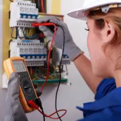 Elektryk wykonuje pomiary elektryczne. Sprawdź nasz cennik usług elektrycznych.